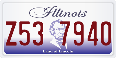 IL license plate Z537940