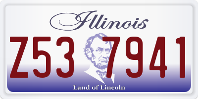 IL license plate Z537941