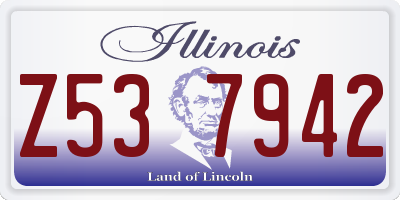 IL license plate Z537942
