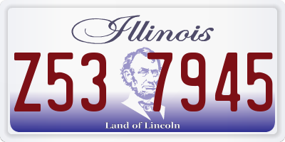 IL license plate Z537945