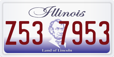 IL license plate Z537953