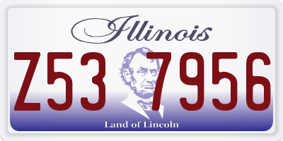 IL license plate Z537956