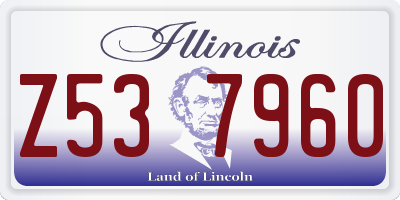 IL license plate Z537960