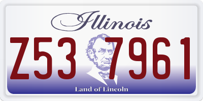 IL license plate Z537961