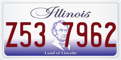 IL license plate Z537962