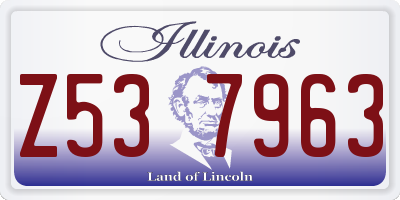 IL license plate Z537963