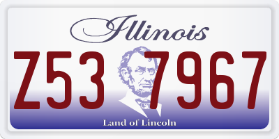 IL license plate Z537967