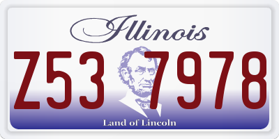 IL license plate Z537978