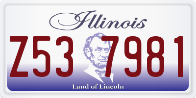 IL license plate Z537981