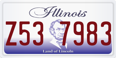 IL license plate Z537983