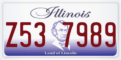 IL license plate Z537989