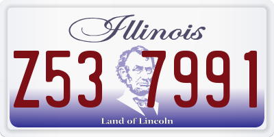 IL license plate Z537991