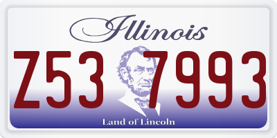 IL license plate Z537993