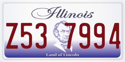 IL license plate Z537994