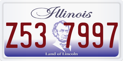 IL license plate Z537997
