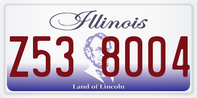 IL license plate Z538004