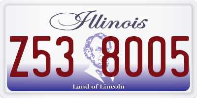 IL license plate Z538005