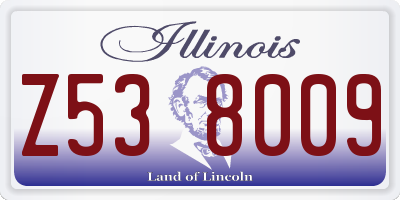 IL license plate Z538009