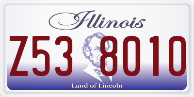 IL license plate Z538010
