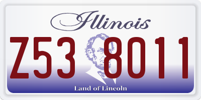 IL license plate Z538011