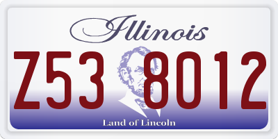 IL license plate Z538012