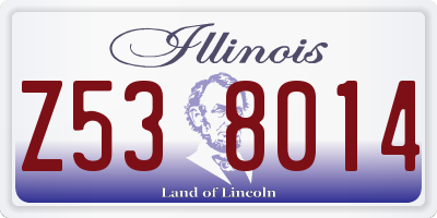 IL license plate Z538014