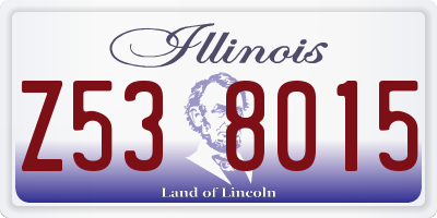 IL license plate Z538015