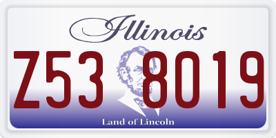 IL license plate Z538019
