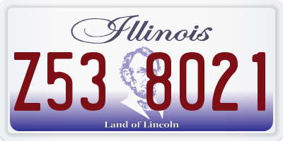 IL license plate Z538021