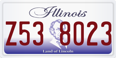 IL license plate Z538023