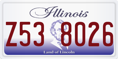IL license plate Z538026