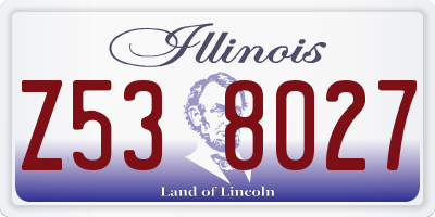 IL license plate Z538027