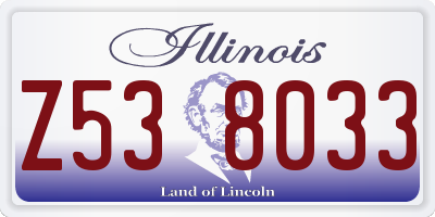 IL license plate Z538033