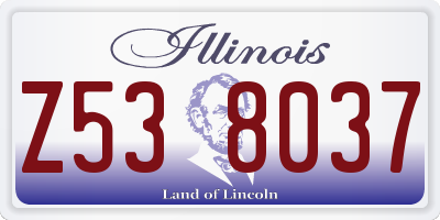 IL license plate Z538037