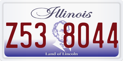 IL license plate Z538044