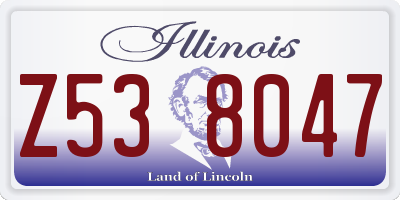 IL license plate Z538047