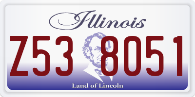 IL license plate Z538051