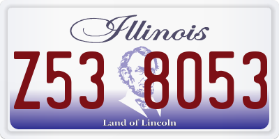 IL license plate Z538053