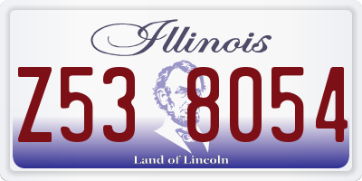 IL license plate Z538054