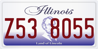 IL license plate Z538055