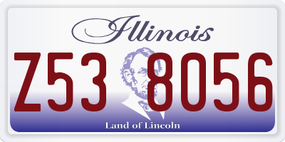 IL license plate Z538056