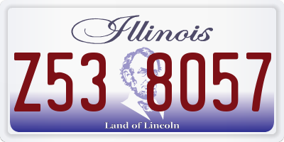 IL license plate Z538057