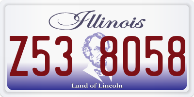 IL license plate Z538058