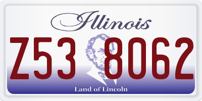 IL license plate Z538062