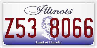 IL license plate Z538066
