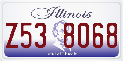 IL license plate Z538068