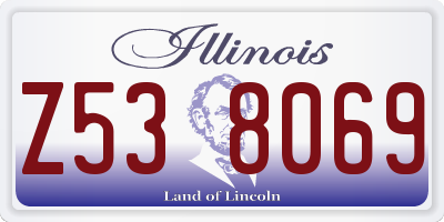 IL license plate Z538069