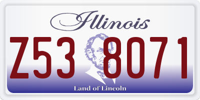 IL license plate Z538071