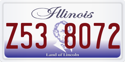 IL license plate Z538072