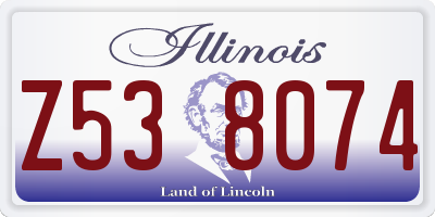 IL license plate Z538074